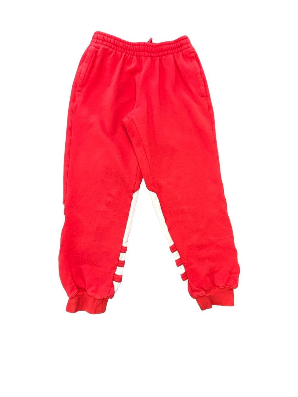 Adidas Originals Big Trefoil Sweatpants Red White Men Joggers FM3759 Size S - Picture 7 of 12